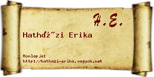 Hatházi Erika névjegykártya