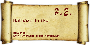 Hatházi Erika névjegykártya